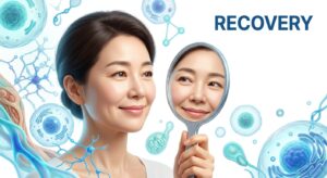 수술 후 회복 및 케어를 상징하는 모델